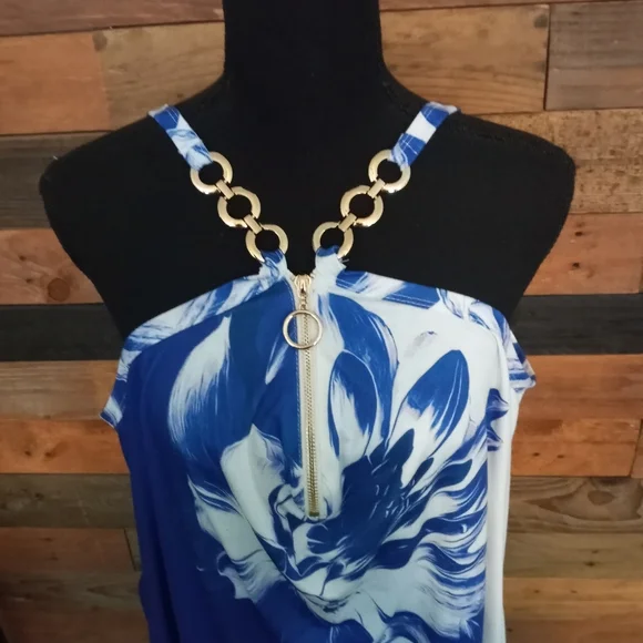 NWT Etcyy blue & white dress - XXL - Picture 6 of 9